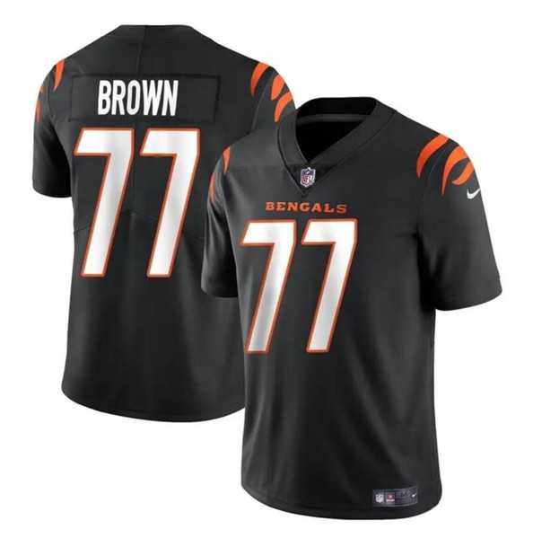 Men & Women & Youth Cincinnati Bengals #77 Trent Brown Black Vapor Untouchable Limited Stitched Jersey